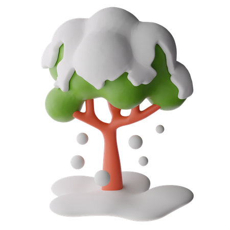 Árbol de nieve  3D Icon