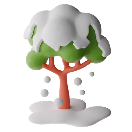 Árbol de nieve  3D Icon