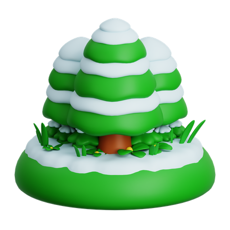 Árbol de nieve  3D Icon