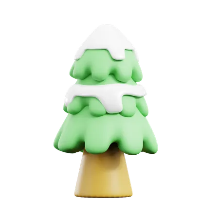 Árbol de nieve  3D Icon