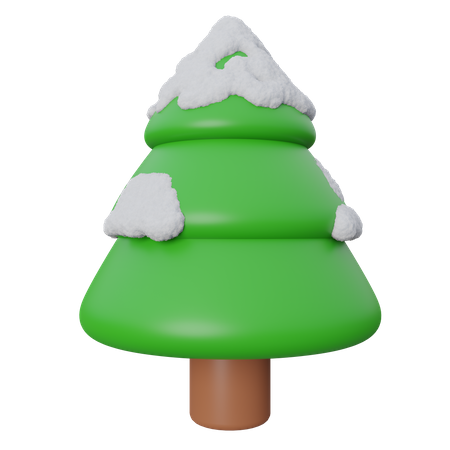 Árbol de nieve  3D Icon