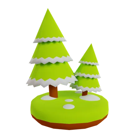 Árbol de nieve  3D Icon