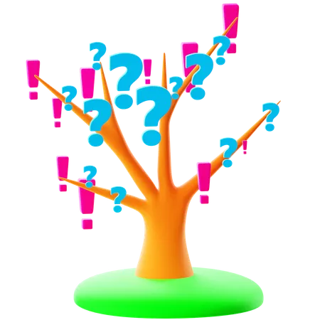 Árbol de preguntas del conocimiento  3D Icon