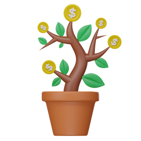 Árbol del dinero  3D Icon