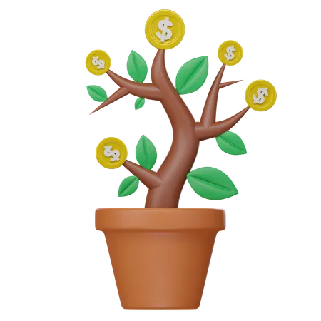 Árbol del dinero  3D Icon