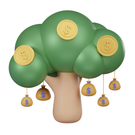 Árbol del dinero  3D Icon