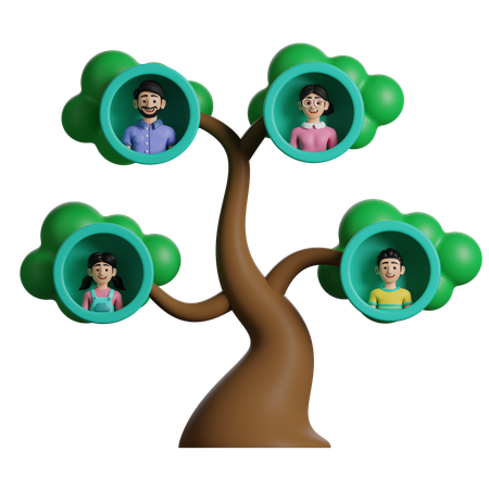 Árbol de familia  3D Icon