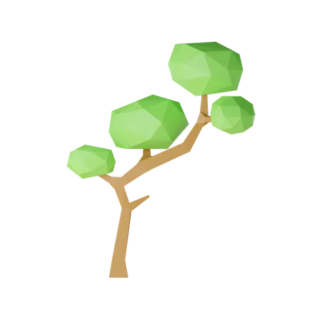 Árbol de baja poli  3D Icon