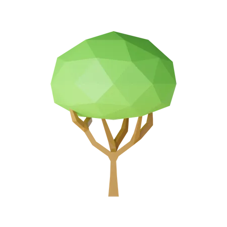 Árbol de baja poli  3D Icon