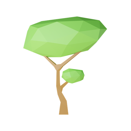 Árbol de baja poli  3D Icon