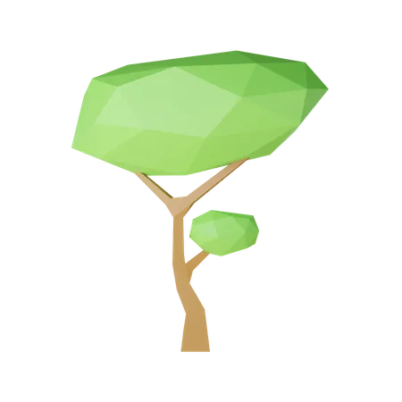 Árbol de baja poli  3D Icon