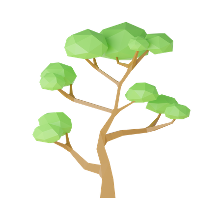 Árbol de baja poli  3D Icon