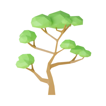 Árbol de baja poli  3D Icon