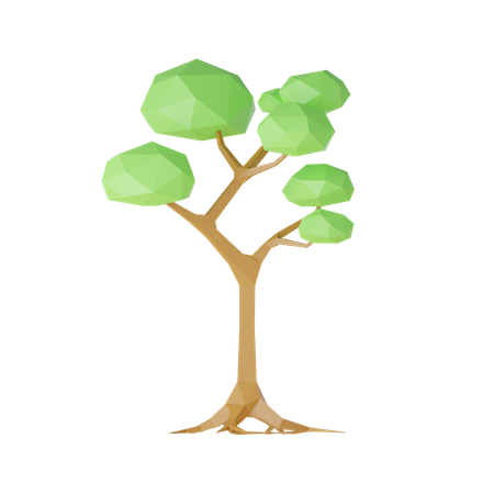 Árbol de baja poli  3D Icon