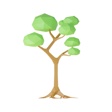 Árbol de baja poli  3D Icon