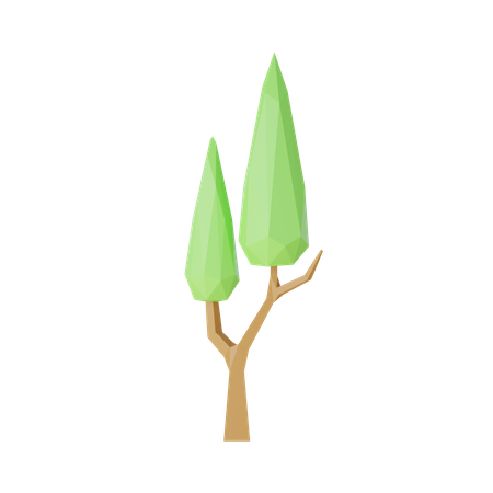 Árbol de baja poli  3D Icon