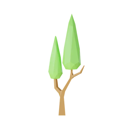 Árbol de baja poli  3D Icon