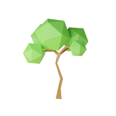 Árbol de baja poli  3D Icon