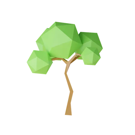 Árbol de baja poli  3D Icon