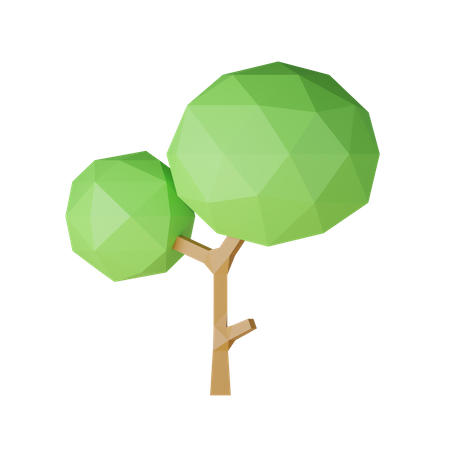 Árbol de baja poli  3D Icon