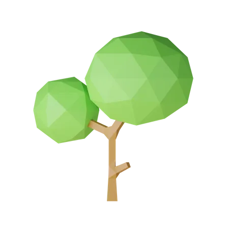 Árbol de baja poli  3D Icon