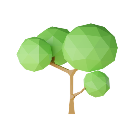 Árbol de baja poli  3D Icon