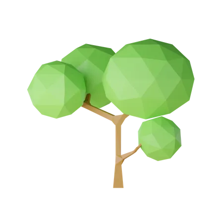 Árbol de baja poli  3D Icon