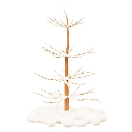 Árbol nevado  3D Icon