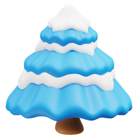 Árbol nevado  3D Icon