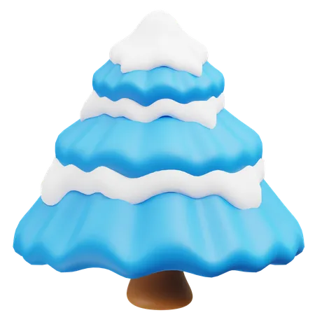 Árbol nevado  3D Icon