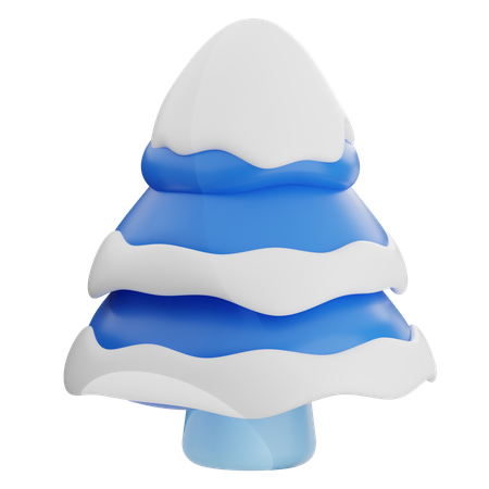 Árbol nevado  3D Icon