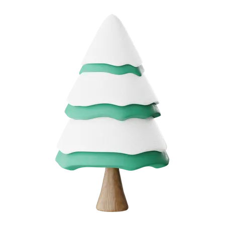 Árbol nevado  3D Icon