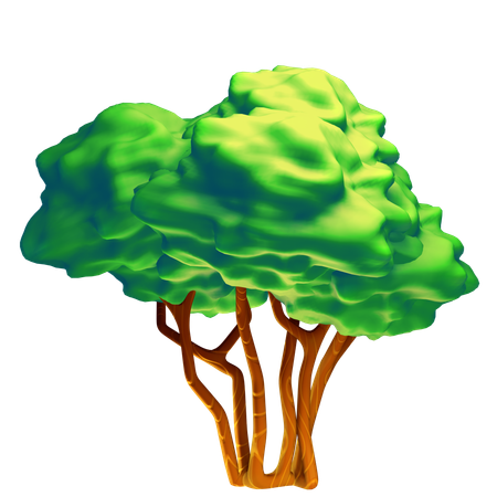 Árbol verde  3D Icon