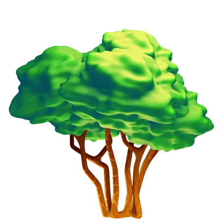 Árbol verde  3D Icon