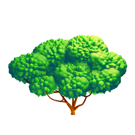 Árbol verde  3D Icon