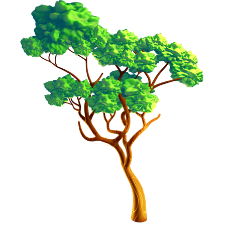 Árbol verde  3D Icon