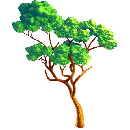 Árbol verde  3D Icon