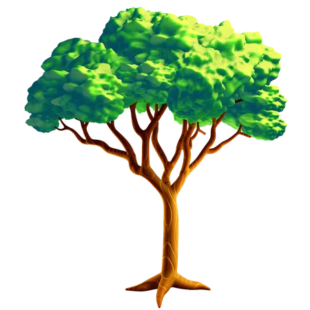 Árbol verde  3D Icon