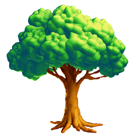 Árbol verde  3D Icon