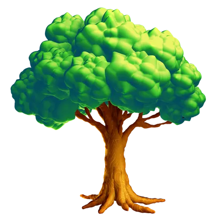 Árbol verde  3D Icon