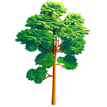 Árbol verde  3D Icon