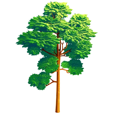 Árbol verde  3D Icon