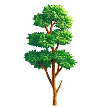 Árbol verde  3D Icon