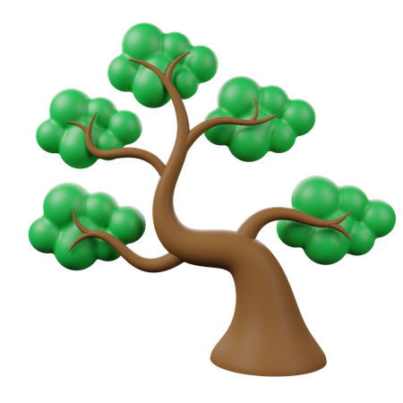 Árbol verde  3D Icon