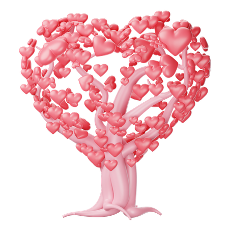 Arbre coeur d'amour  3D Icon