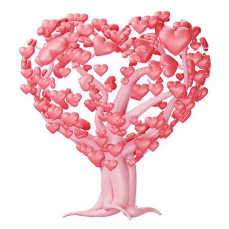 Arbre coeur d'amour  3D Icon