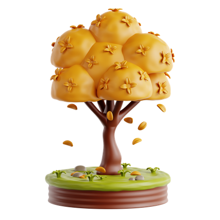 Arbre d'automne  3D Icon