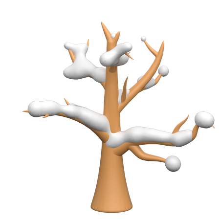 Arbre nu en hiver  3D Icon