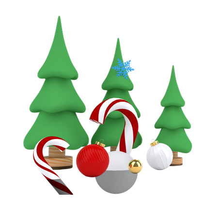 Arbre de Noël  3D Illustration