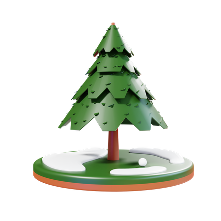 Arbre de Noël lowpoly  3D Illustration